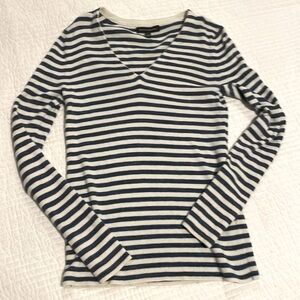 Banana Republic Skinny Striped Ribbed Sweater Top